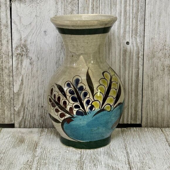Vintage Tonala Mexican Pottery Vase - Picture 2 of 4